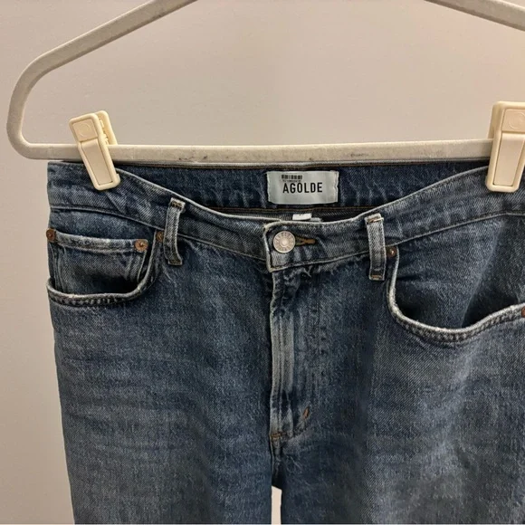 Agolde Wide Leg Harper High Rise Blue Jeans | Size 27 - Picture 3 of 8